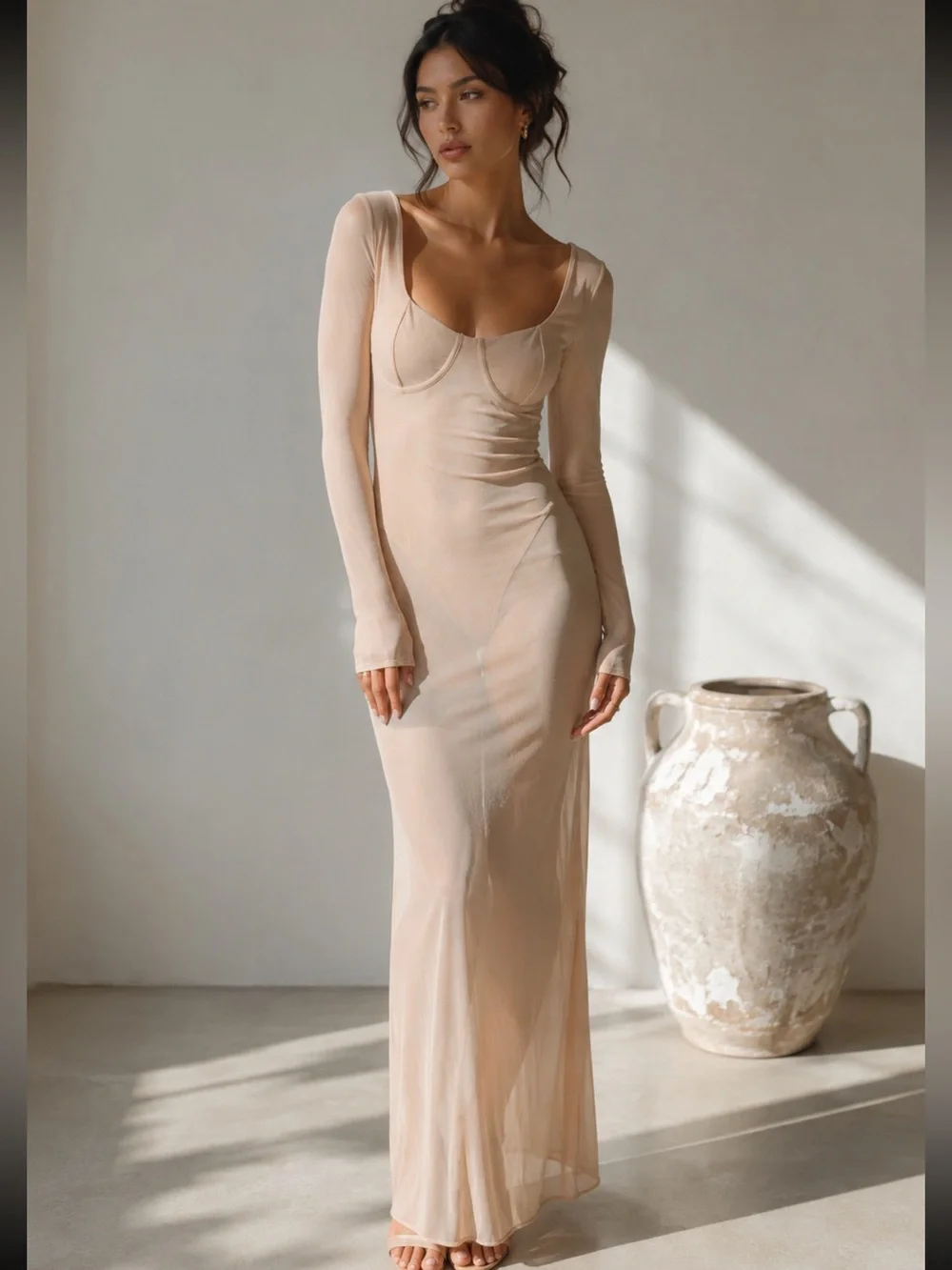 house of cb sheer pink dress House of CB Seren Maxi (Pink)| Rent with Iz